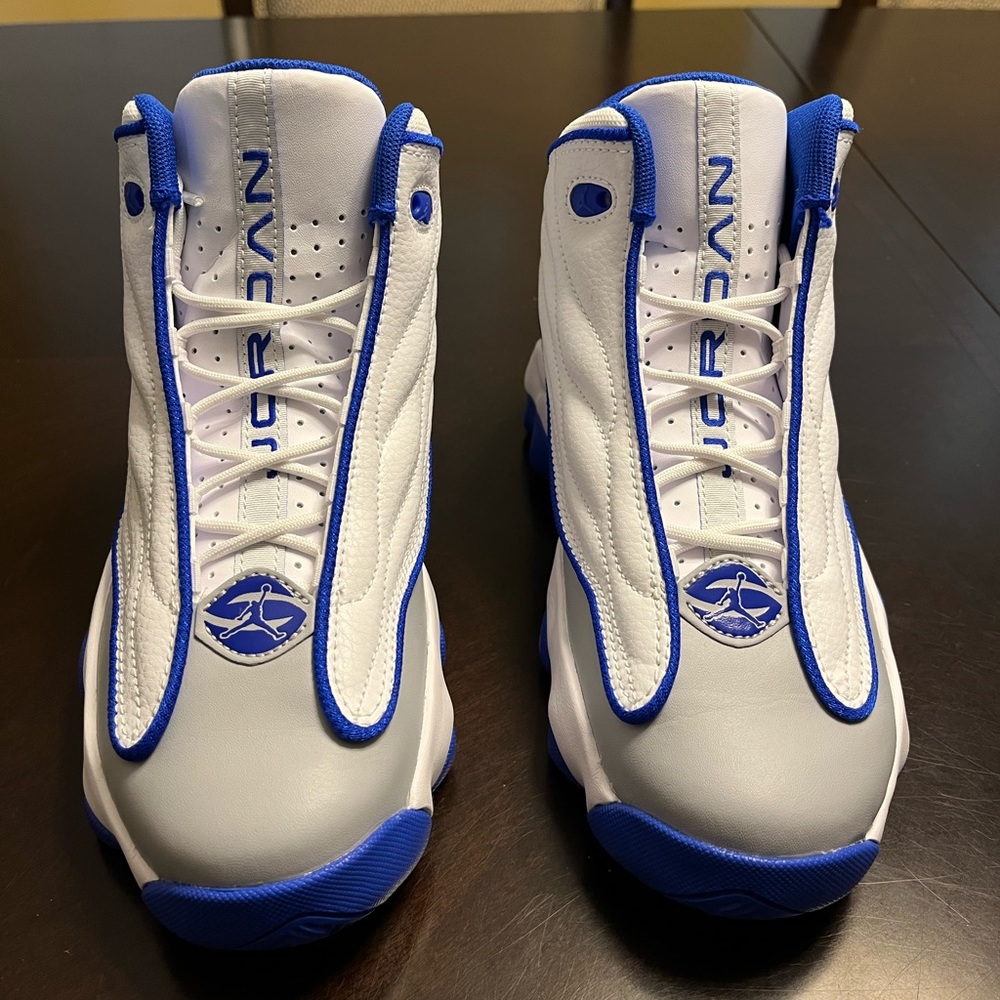 New Nike Air Jordan Pro Strong Basketball Sneaker White Blue Shoes Size US 5.5 - Picture 4 of 12